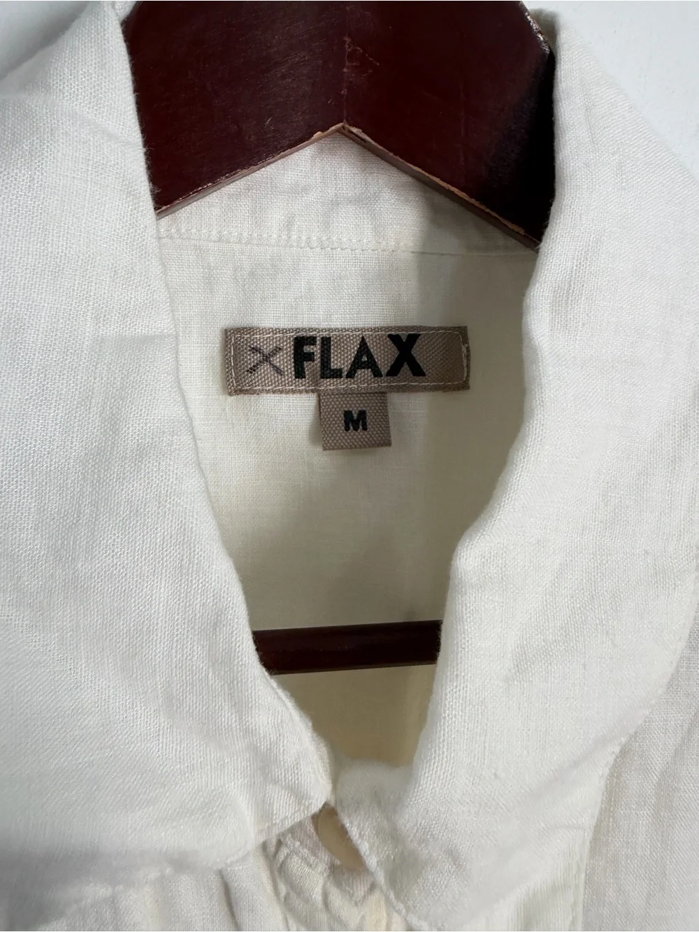 Flax‎ Sleeveless Linen Button-Up Tunic - White